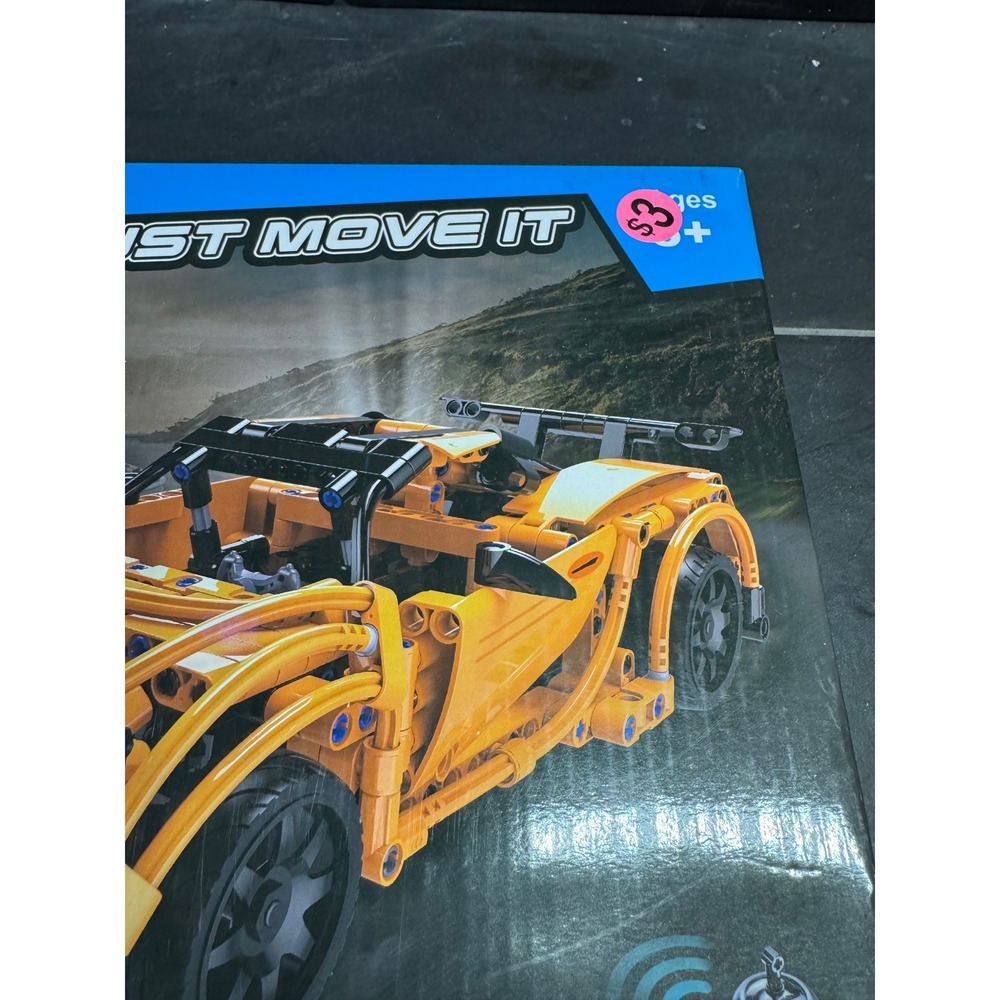Vatos STEM Remote Control Building Toy Orange Sports Car 421pcs C51051W New